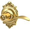 image:imageSchlage F10 ACC 622 Accent Door Lever Hall amp Closet Passage Lock Matte BlackBright Brass