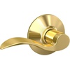image:imageSchlage F10 ACC 622 Accent Door Lever Hall amp Closet Passage Lock Matte BlackBright Brass