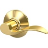 image:imageSchlage F10 ACC 622 Accent Door Lever Hall amp Closet Passage Lock Matte BlackBright Brass