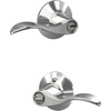 image:imageSchlage F10 ACC 622 Accent Door Lever Hall amp Closet Passage Lock Matte BlackBright Chrome