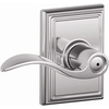 image:imageSchlage F10 ACC 622 Accent Door Lever Hall amp Closet Passage Lock Matte BlackBright Chrome