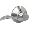 image:imageSchlage F10 ACC 622 Accent Door Lever Hall amp Closet Passage Lock Matte BlackBright Chrome