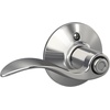 image:imageSchlage F10 ACC 622 Accent Door Lever Hall amp Closet Passage Lock Matte BlackBright Chrome