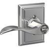 image:imageSchlage F10 ACC 622 Accent Door Lever Hall amp Closet Passage Lock Matte BlackBright Chrome