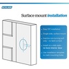 image:imageSchlage F10 ACC 622 Accent Door Lever Hall amp Closet Passage Lock Matte BlackBright Chrome