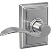 image:imageSchlage F10 ACC 622 Accent Door Lever Hall amp Closet Passage Lock Matte BlackBright Chrome