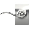 image:imageSchlage F10 ACC 622 Accent Door Lever Hall amp Closet Passage Lock Matte BlackBright Chrome