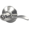 image:imageSchlage F10 ACC 622 Accent Door Lever Hall amp Closet Passage Lock Matte BlackBright Chrome