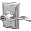 image:imageSchlage F10 ACC 622 Accent Door Lever Hall amp Closet Passage Lock Matte BlackBright Chrome
