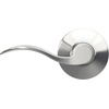 image:imageSchlage F10 ACC 622 Accent Door Lever Hall amp Closet Passage Lock Matte BlackBright Chrome