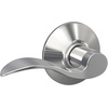 image:imageSchlage F10 ACC 622 Accent Door Lever Hall amp Closet Passage Lock Matte BlackBright Chrome