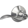 image:imageSchlage F10 ACC 622 Accent Door Lever Hall amp Closet Passage Lock Matte BlackBright Chrome