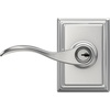 image:imageSchlage F10 ACC 622 Accent Door Lever Hall amp Closet Passage Lock Matte BlackBright Chrome