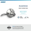 image:imageSchlage F10 ACC 622 Accent Door Lever Hall amp Closet Passage Lock Matte BlackBright Chrome