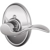 image:imageSchlage F10 ACC 622 Accent Door Lever Hall amp Closet Passage Lock Matte BlackBright Chrome
