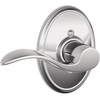 image:imageSchlage F10 ACC 622 Accent Door Lever Hall amp Closet Passage Lock Matte BlackBright Chrome