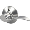 image:imageSchlage F10 ACC 622 Accent Door Lever Hall amp Closet Passage Lock Matte BlackBright Chrome