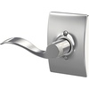 image:imageSchlage F10 ACC 622 Accent Door Lever Hall amp Closet Passage Lock Matte BlackBright Chrome