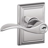 image:imageSchlage F10 ACC 622 Accent Door Lever Hall amp Closet Passage Lock Matte BlackBright Chrome