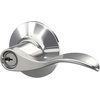 image:imageSchlage F10 ACC 622 Accent Door Lever Hall amp Closet Passage Lock Matte BlackBright Chrome