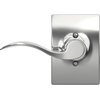 image:imageSchlage F10 ACC 622 Accent Door Lever Hall amp Closet Passage Lock Matte BlackBright Chrome