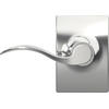 image:imageSchlage F10 ACC 622 Accent Door Lever Hall amp Closet Passage Lock Matte BlackBright Chrome