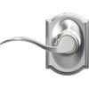 image:imageSchlage F10 ACC 622 Accent Door Lever Hall amp Closet Passage Lock Matte BlackBright Chrome