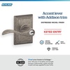 image:imageSchlage F10 ACC 622 Accent Door Lever Hall amp Closet Passage Lock Matte BlackDistressed Nickel