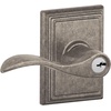image:imageSchlage F10 ACC 622 Accent Door Lever Hall amp Closet Passage Lock Matte BlackDistressed Nickel