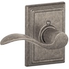 image:imageSchlage F10 ACC 622 Accent Door Lever Hall amp Closet Passage Lock Matte BlackDistressed Nickel