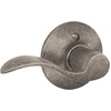 image:imageSchlage F10 ACC 622 Accent Door Lever Hall amp Closet Passage Lock Matte BlackDistressed Nickel