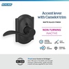 image:imageSchlage F10 ACC 622 Accent Door Lever Hall amp Closet Passage Lock Matte BlackMatte Black