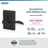image:imageSchlage F10 ACC 622 Accent Door Lever Hall amp Closet Passage Lock Matte BlackMatte Black