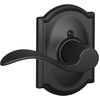 image:imageSchlage F10 ACC 622 Accent Door Lever Hall amp Closet Passage Lock Matte BlackMatte Black
