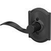 image:imageSchlage F10 ACC 622 Accent Door Lever Hall amp Closet Passage Lock Matte BlackMatte Black