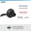 image:imageSchlage F10 ACC 622 Accent Door Lever Hall amp Closet Passage Lock Matte BlackMatte Black