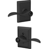image:imageSchlage F10 ACC 622 Accent Door Lever Hall amp Closet Passage Lock Matte BlackMatte Black