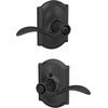 image:imageSchlage F10 ACC 622 Accent Door Lever Hall amp Closet Passage Lock Matte BlackMatte Black