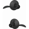 image:imageSchlage F10 ACC 622 Accent Door Lever Hall amp Closet Passage Lock Matte BlackMatte Black