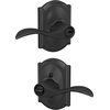 image:imageSchlage F10 ACC 622 Accent Door Lever Hall amp Closet Passage Lock Matte BlackMatte Black