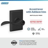 image:imageSchlage F10 ACC 622 Accent Door Lever Hall amp Closet Passage Lock Matte BlackMatte Black