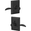 image:imageSchlage F10 ACC 622 Accent Door Lever Hall amp Closet Passage Lock Matte BlackMatte Black