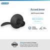 image:imageSchlage F10 ACC 622 Accent Door Lever Hall amp Closet Passage Lock Matte BlackMatte Black