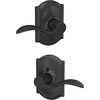 image:imageSchlage F10 ACC 622 Accent Door Lever Hall amp Closet Passage Lock Matte BlackMatte Black