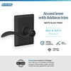image:imageSchlage F10 ACC 622 Accent Door Lever Hall amp Closet Passage Lock Matte BlackMatte Black