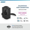 image:imageSchlage F10 ACC 622 Accent Door Lever Hall amp Closet Passage Lock Matte BlackMatte Black