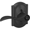 image:imageSchlage F10 ACC 622 Accent Door Lever Hall amp Closet Passage Lock Matte BlackMatte Black