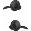image:imageSchlage F10 ACC 622 Accent Door Lever Hall amp Closet Passage Lock Matte BlackMatte Black