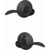 image:imageSchlage F10 ACC 622 Accent Door Lever Hall amp Closet Passage Lock Matte BlackMatte Black