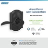 image:imageSchlage F10 ACC 622 Accent Door Lever Hall amp Closet Passage Lock Matte BlackMatte Black